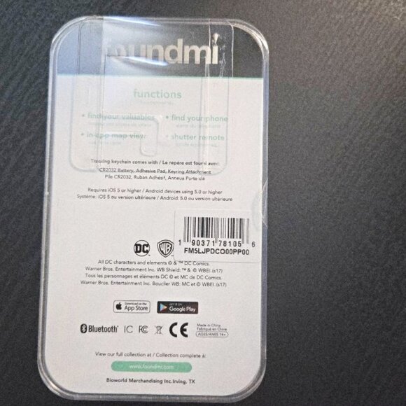 New / Sealed Foundmi Bluetooth Tracking Remote Keychain DC / Green Arrow - Picture 3 of 3